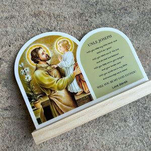 Godparent Plaque with Wooden Base