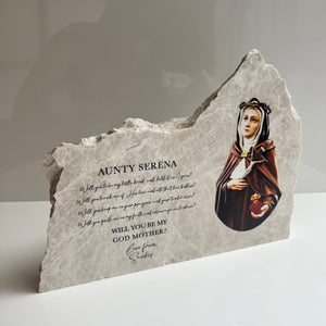 Godparent Proposal Marble Religious Piece