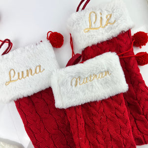 Embroidered Christmas Stockings