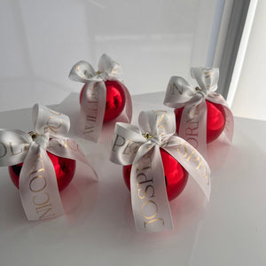 Personalised Ribbon Baubles