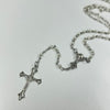 Pearl Bead Rosary with Silver Hardware