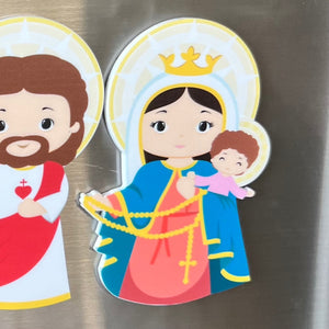 Our Lady of the Holy Mary Rosary Fridge Magnet