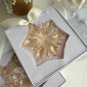 Snowflake Crystal Ornament - Clear