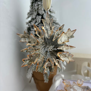 Snowflake Crystal Ornament - Champagne