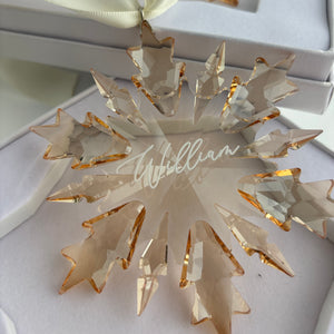 Snowflake Crystal Ornament - Clear