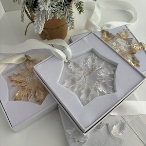 Snowflake Crystal Ornament - Clear