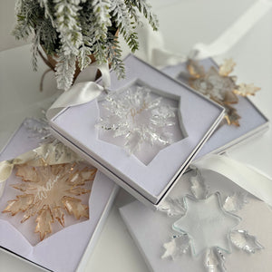 Snowflake Crystal Ornament - Clear