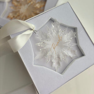 Snowflake Crystal Ornament - Clear