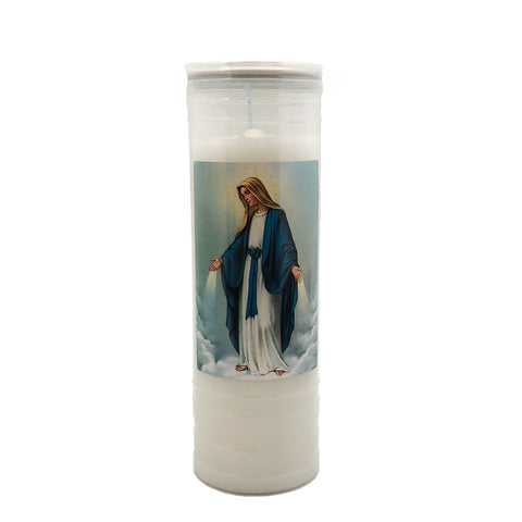 Large 7 Day Devotional Candle - Miraculous Mary