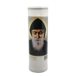 Large 7 Day Devotional Candle - St Charbel