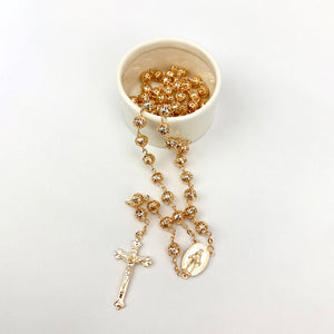 Rose Gold Metal Rosary