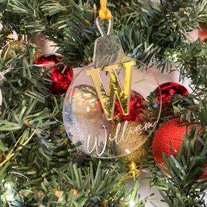 Round Ornament with Letter