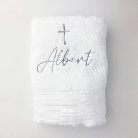 Embroidered Christening Hand Towel