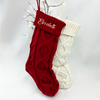Embroidered Knitted Christmas Stockings